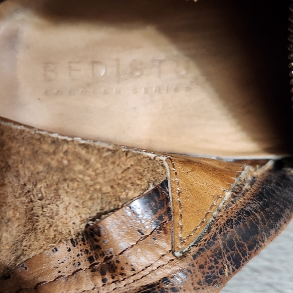 BED STU Leather‎ Tan/Black Distressed Tall Boots - Picture 16 of 16